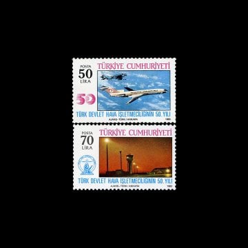 Türk Devlet Hava İşletmeciliğinin 50. Yılı (20 Mayıs 1983) - Türkiye Cumhuriyeti Pul Koleksiyonu