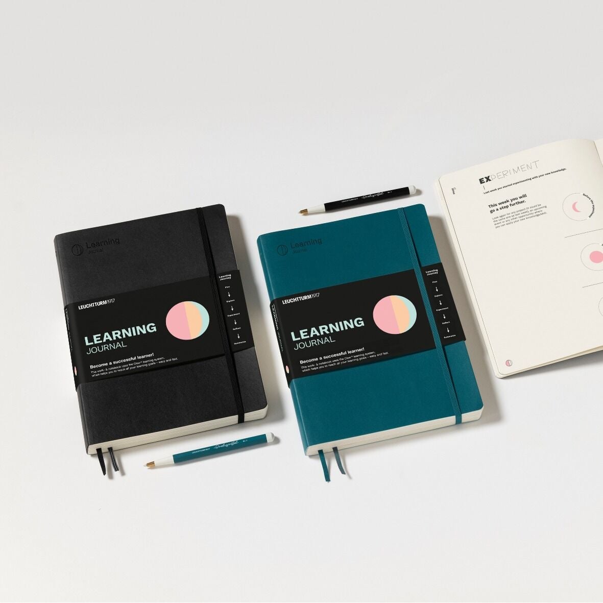 Leuchtturm1917 Learning Journal Serisi, Tablet Boy (B5), Sert Kapak, İngilizce - Pasifik Yeşili