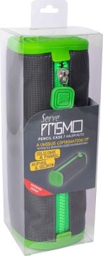 Serve Prismo SL-PLY Kare Kalem Çantası, Koyu Gri - Fosforlu Yeşil