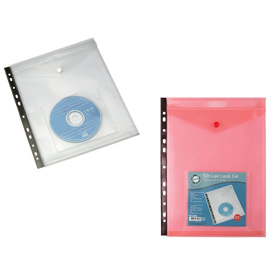 SERVE Çıtçıtlı Zarf, CD Cepli, 11 Delikli,