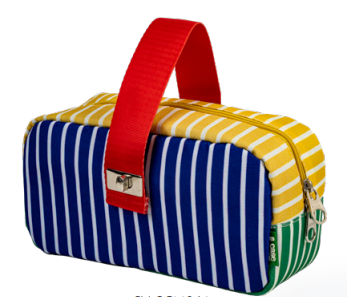 Serve S-Case Model 6 Kilitli Kulp Çizgili, Lacivert - Sarı - Koyu Yeşil