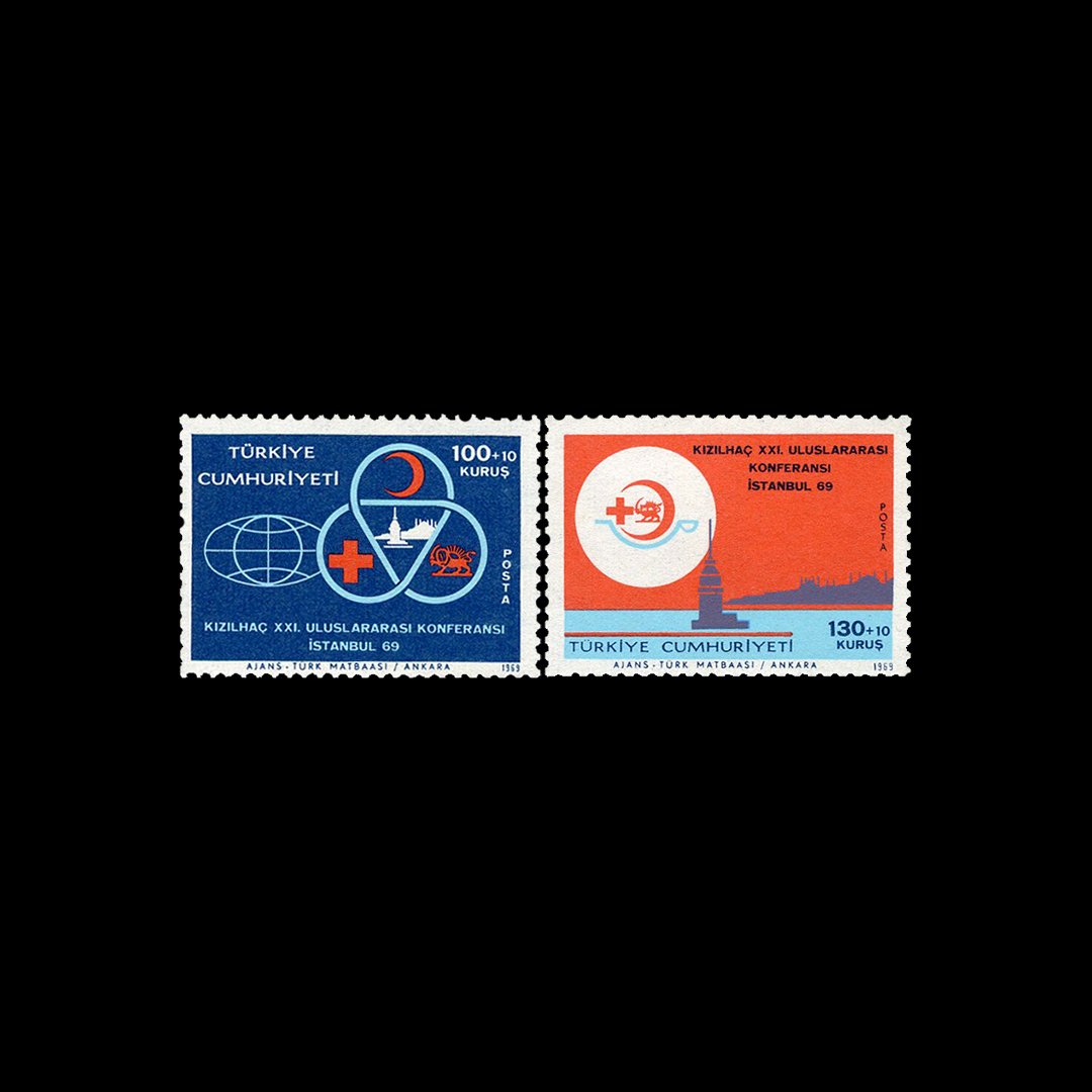 21. Uluslararası Kızılhaç Konferansı (29 Ağustos 1969) - Türkiye Cumhuriyeti Pul Koleksiyonu