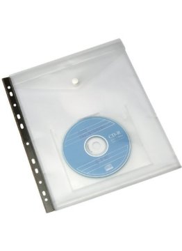 SERVE Çıtçıtlı Zarf, CD Cepli, 11 Delikli, Şeffaf