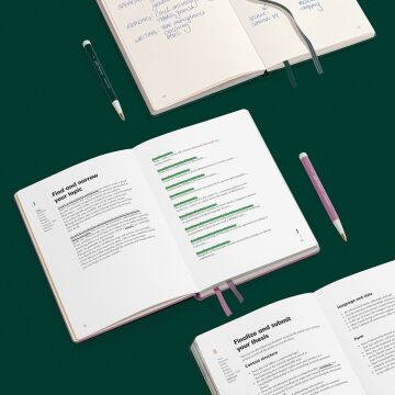 Leuchtturm1917 Thesis Journal Orta Boy (A5), Sert Kapak, İngilizce,