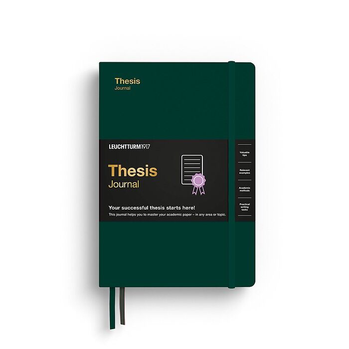 Leuchtturm1917 Thesis Journal Orta Boy (A5), Sert Kapak, İngilizce, Orman Yeşili