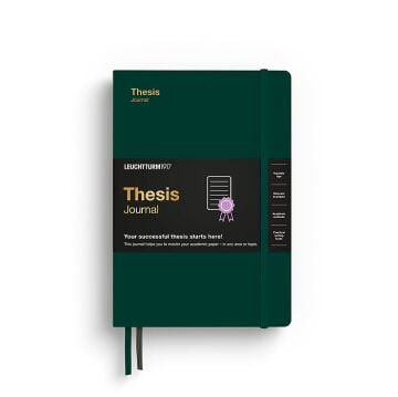 Leuchtturm1917 Thesis Journal Orta Boy (A5), Sert Kapak, İngilizce, Orman Yeşili