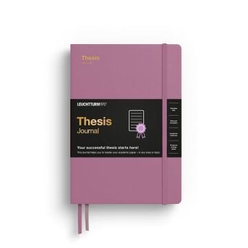 Leuchtturm1917 Thesis Journal Orta Boy (A5), Sert Kapak, İngilizce, Tozlu Gül