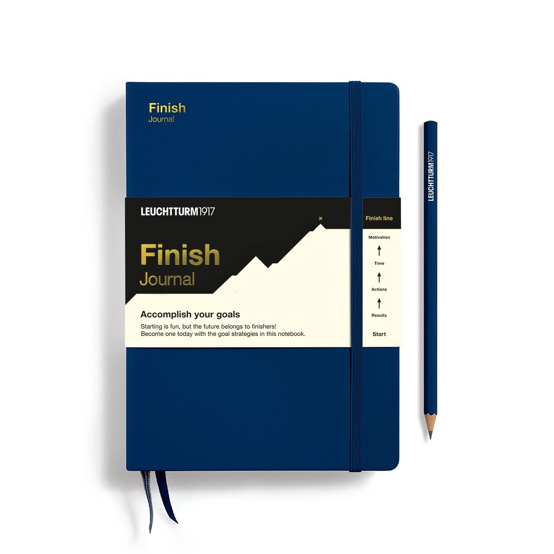Leuchtturm1917 Finish Journal Serisi, Orta Boy (A5), Sert Kapak, İngilizce, Lacivert