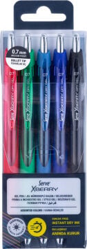Serve Xberry Jel Kalem 0.7mm Yuvarlak Uç 5'li