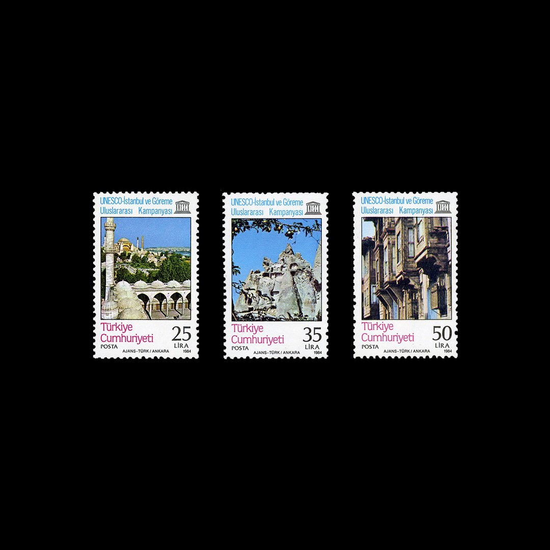 UNESCO - İstanbul ve Göreme Uluslararası Kampanyası (15 Şubat 1984) - Türkiye Cumhuriyeti Pul Koleksiyonu