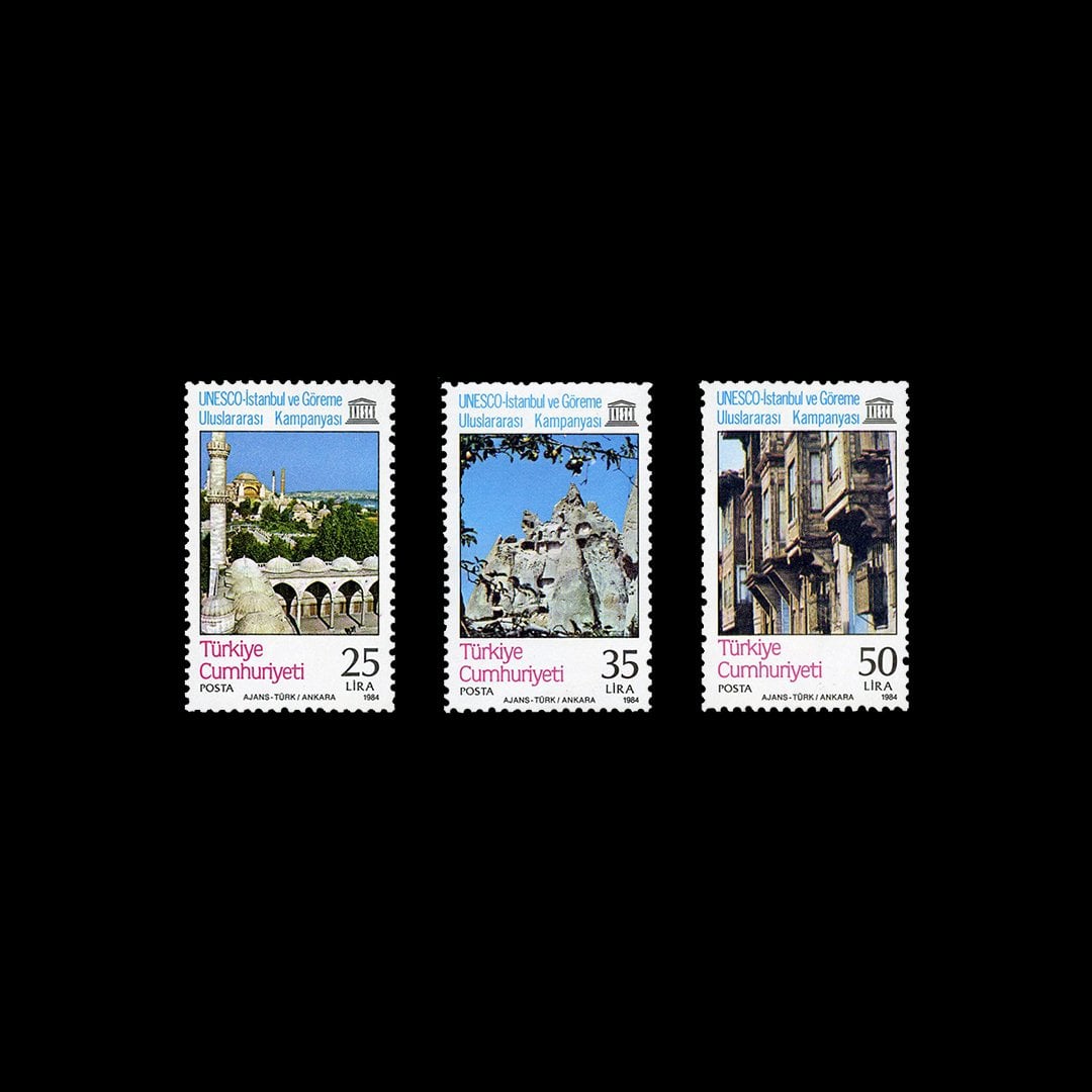 UNESCO - İstanbul ve Göreme Uluslararası Kampanyası (15 Şubat 1984) - Türkiye Cumhuriyeti Pul Koleksiyonu