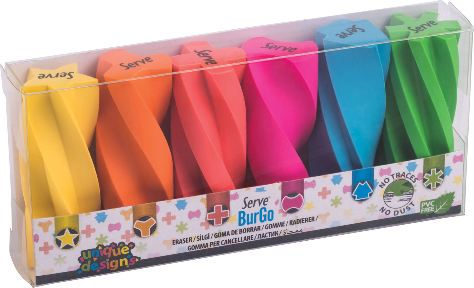 SERVE Burgo Fosforlu Silgi 6'lı