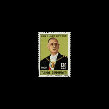 Der Besuch von General De Gaulle in der Türkei (25. Oktober 1968) - Briefmarkensammlung der Republik Türkei