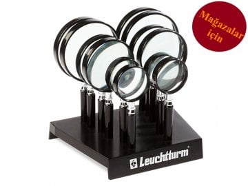 Leuchtturm LU1, LU2, LU3 plastik saplı, 4X, 3X, 2,5X 50mm., 75mm., 90mm. (stand'lı mağazalar için)