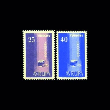 EUROPA CEPT (10 Ekim 1958) - Türkiye Cumhuriyeti Pul Koleksiyonu