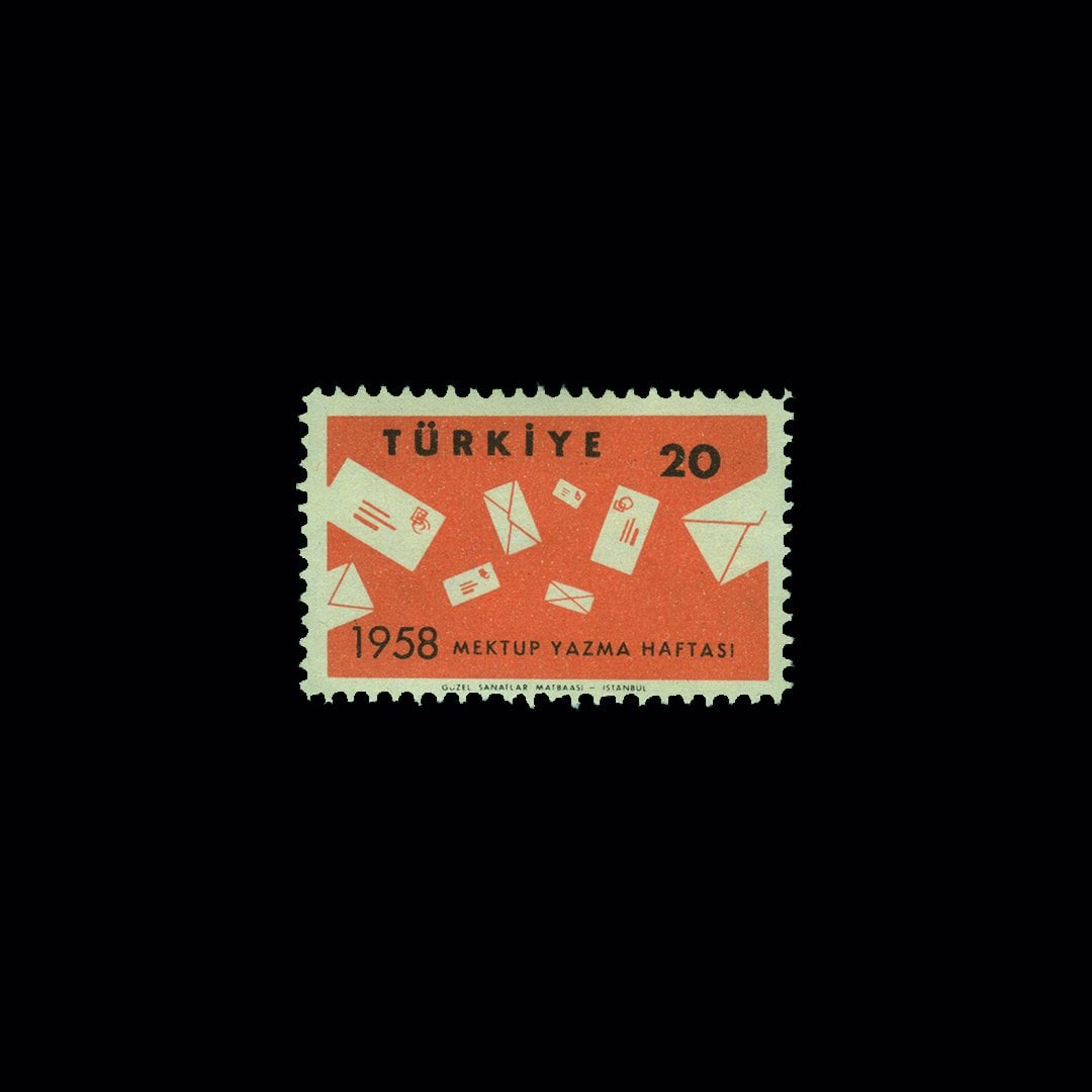 Semaine d'écriture de lettres (5 octobre 1958) - Collection de timbres de la République de Turquie