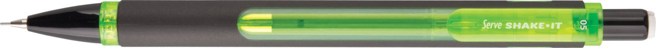 SERVE Shake-It Mekanik Kalem 0.5 mm, Siyah Gövde (Uçlu Kalem), Yeşil