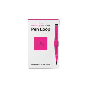 Leuchtturm1917 Luminous Limited Edition Serisi Pen Loop, Kalem Tutacağı, Fosforlu Renkler, Luminous Pembe