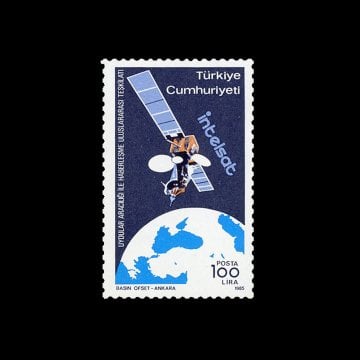 Uydular Aracılığı İle Haberleşme Uluslararası Teşkilatı Konulu (3 Nisan 1985) - Türkiye Cumhuriyeti Pul Koleksiyonu