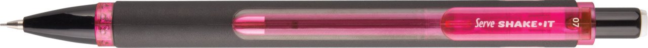 SERVE Shake-It Mekanik Kalem 0.7 mm, Siyah Gövde (Uçlu Kalem), Pembe