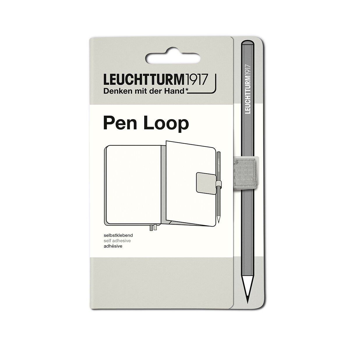 Leuchtturm1917 Doğal Renkler Serisi Pen Loop, Kalem Tutacağı, Açık Gri