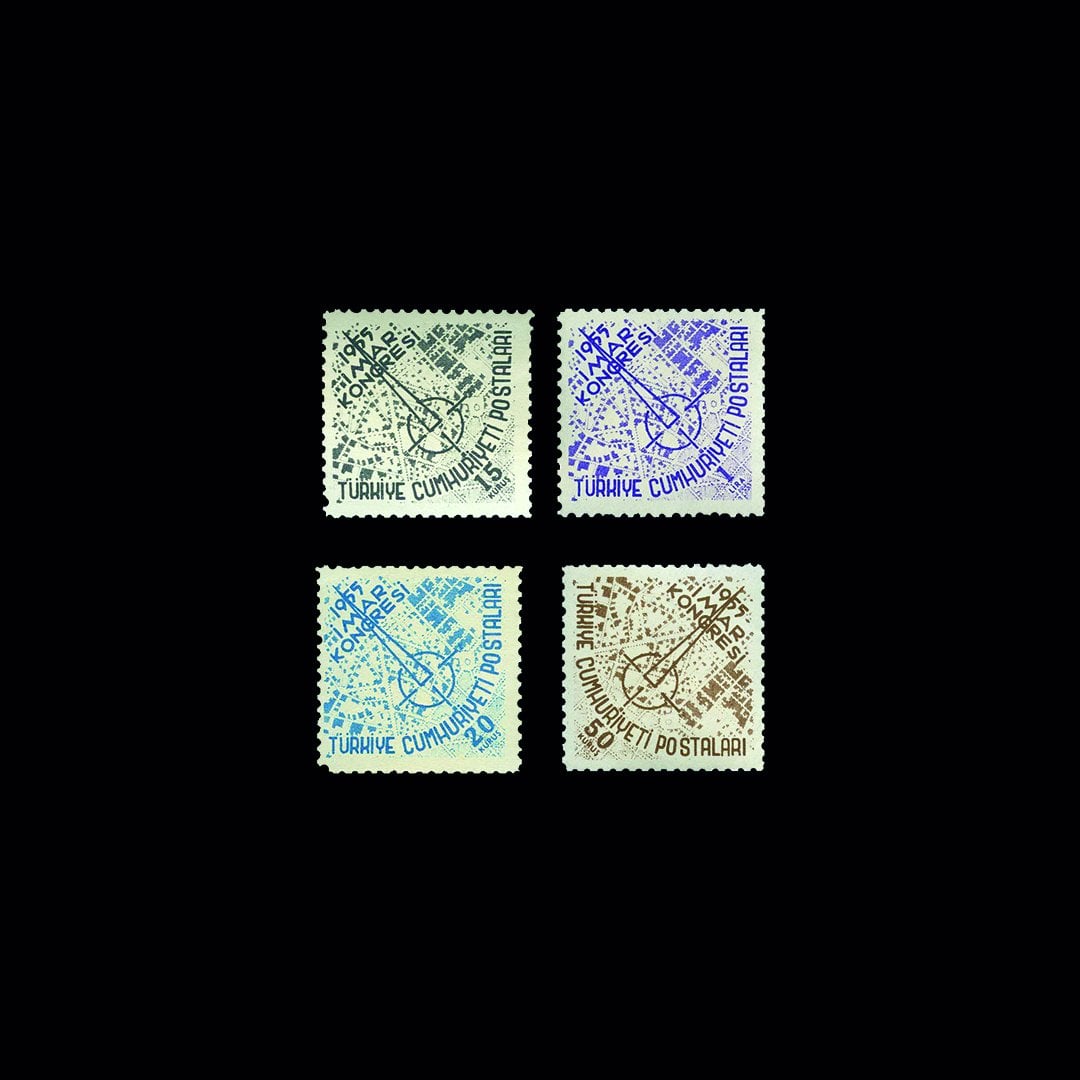Bau-Kongress (14. April 1955) - Sammlung von Briefmarken der Republik Türkei