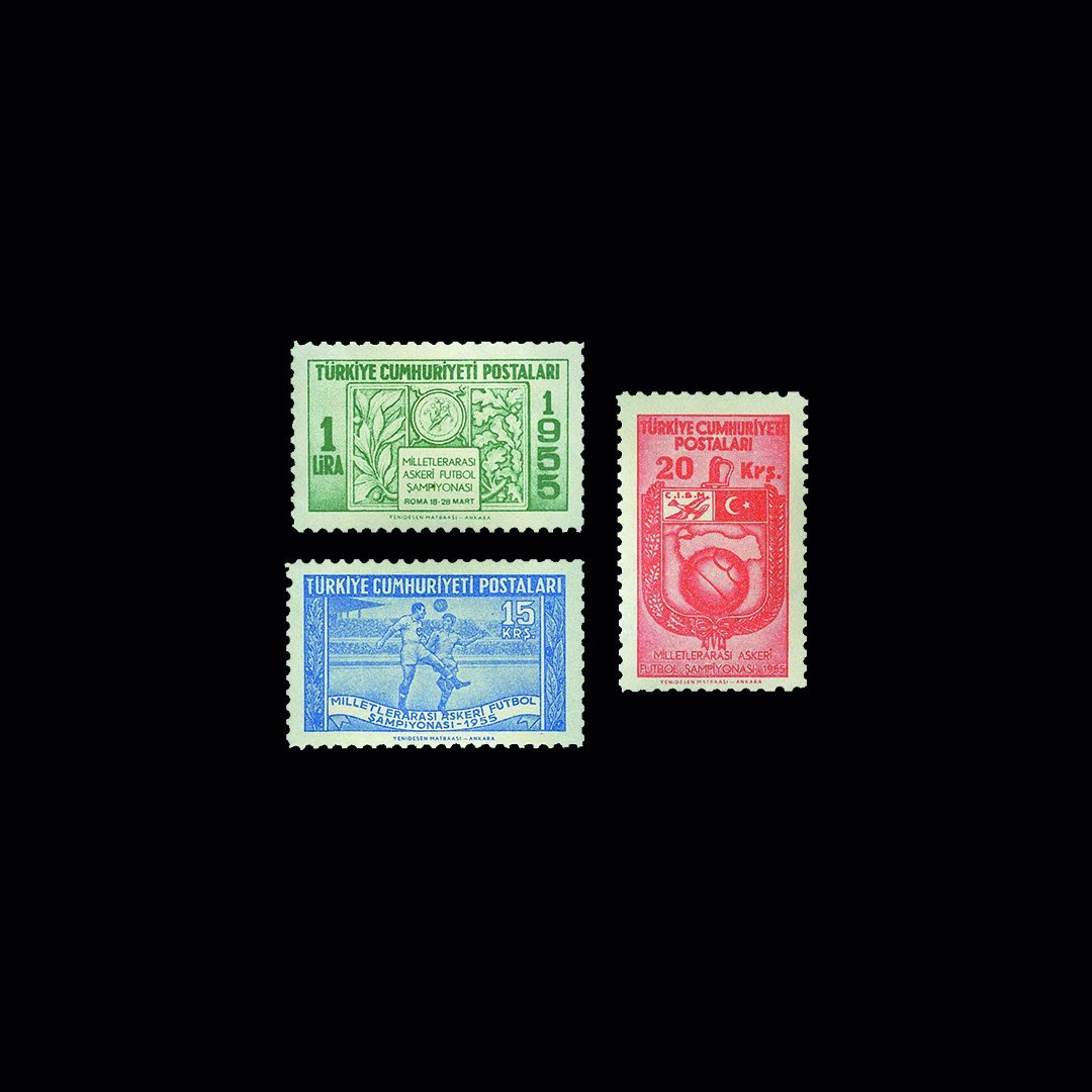 Международный военный футбольный чемпионат (30 августа 1955) - Коллекция марок Турецкой Республики