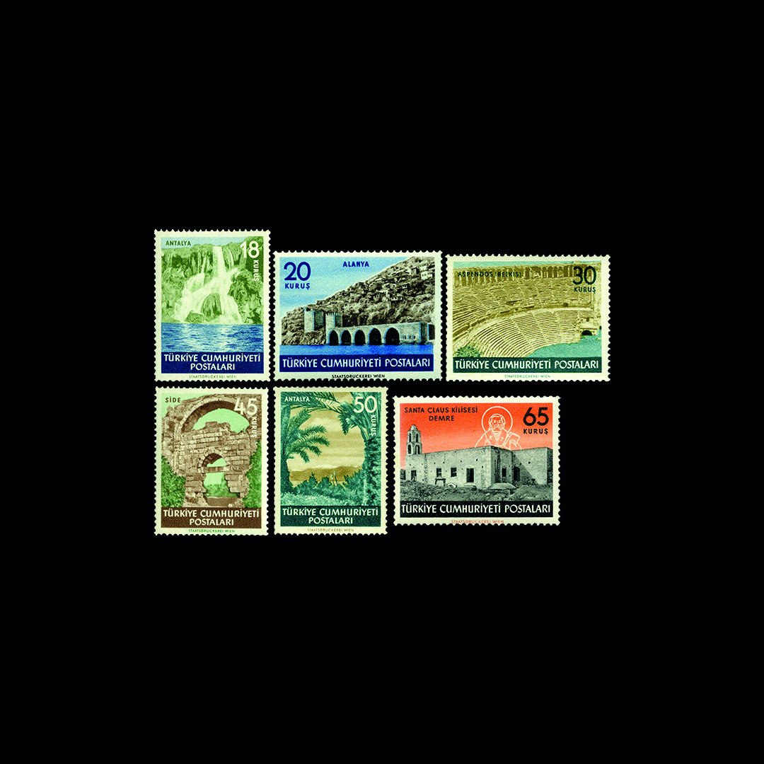 Antalya Tourist (December 10, 1955) - Republic of Turkey Stamp Collection