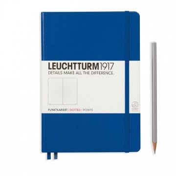 Leuchtturm1917 Not Defteri Orta Boy (A5), Sert Kapak, 249 Numaralandırılmış Sayfa, Kraliyet Mavi - Noktalı