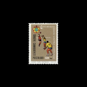 4. Uluslararası Askeri Voleybol Şampiyonası (20 Mayıs 1966) - Türkiye Cumhuriyeti Pul Koleksiyonu