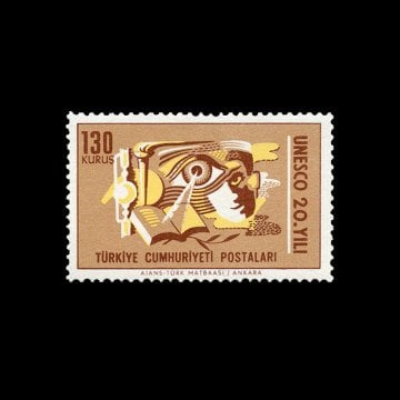 UNESCO'nun 20. Yılı (4 Kasım 1966) - Türkiye Cumhuriyeti Pul Koleksiyonu