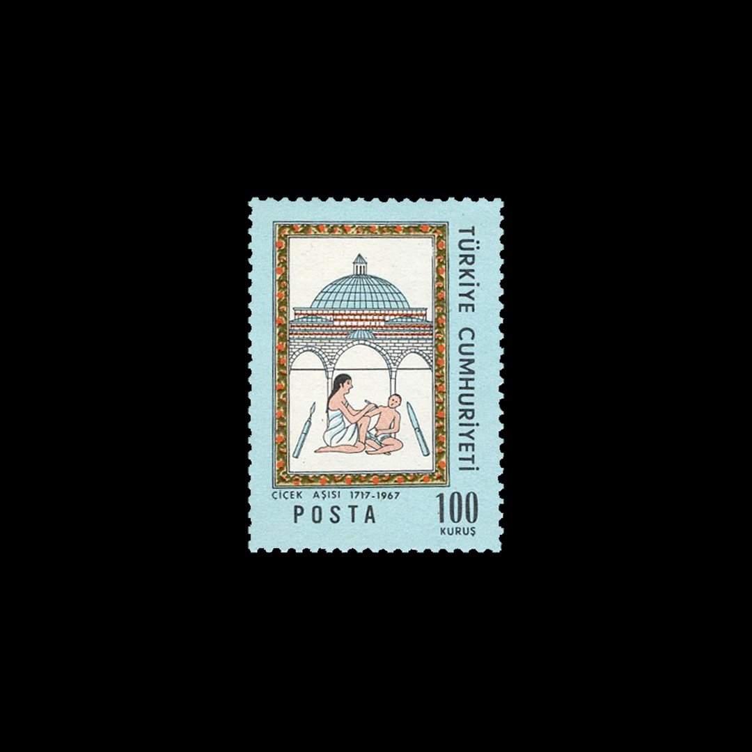 Türkiyede Çiçek Aşısının Uygulanışının 250. Yılı (1 Nisan 1967) - Türkiye Cumhuriyeti Pul Koleksiyonu