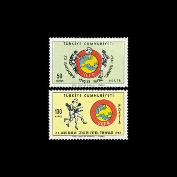 第20届国际足球比赛（1967年5月1日） - 土耳其共和国 邮票 收藏