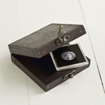 Leuchtturm Rustika Ahşap Madeni Para Saklama Kutusu (Quadrum Kare Kapsüller için)