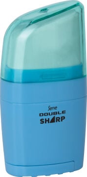 SERVE Double Sharp Silgili ve Hazneli Kalemtıraş, Gök Mavisi