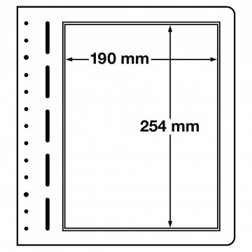 Leuchtturm LB Koleksiyon Sayfası, 13 Halkalı Klasörler için, LB 1 - Düz Zemin (190 x 254 mm)