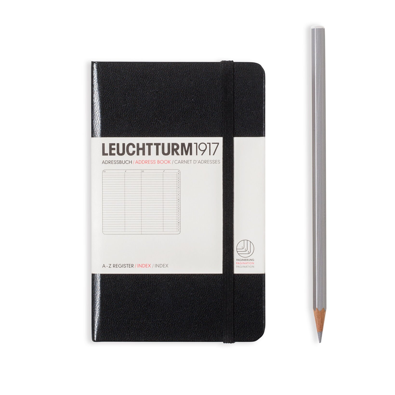Leuchtturm1917 Adres Defteri, A6 (90 x 150 mm) - Siyah