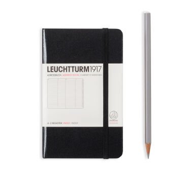Leuchtturm1917 Adres Defteri, A6 (90 x 150 mm) - Siyah