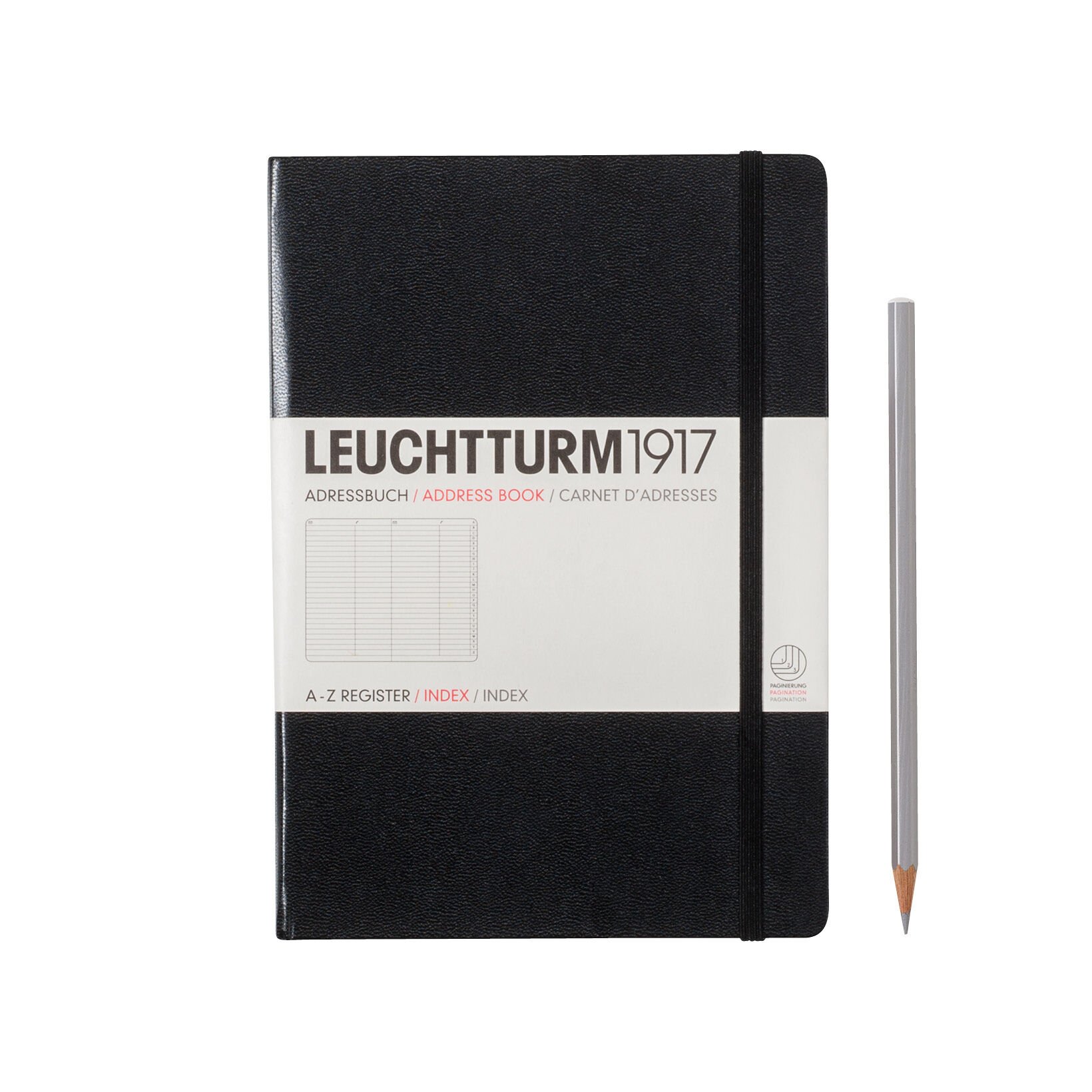 Leuchtturm1917 Adres Defteri, A5 (145 x 210 mm) - Siyah