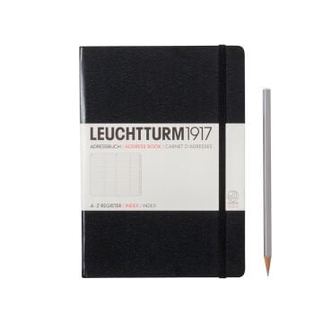Leuchtturm1917 Adres Defteri, A5 (145 x 210 mm) - Siyah