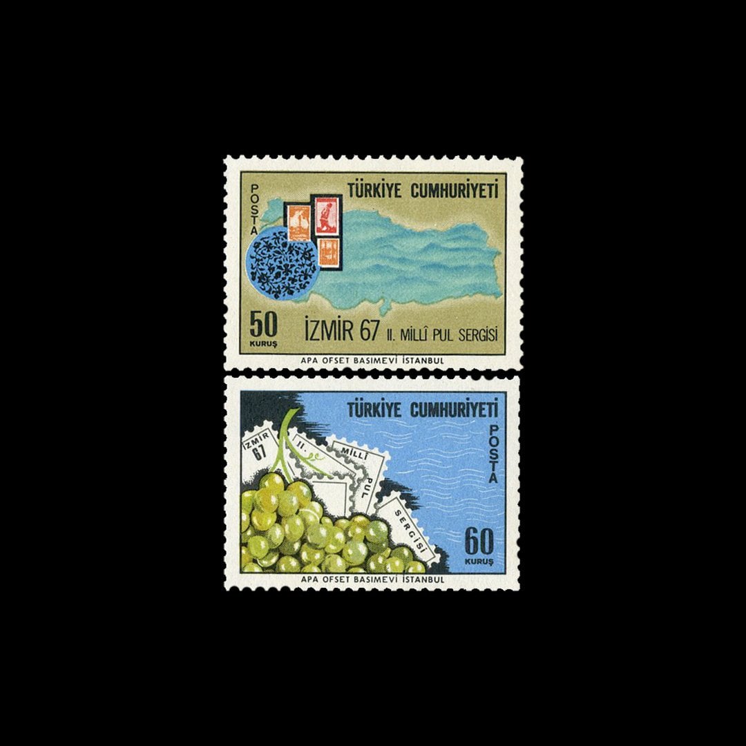IZMIR 67. internationale Briefmarkenausstellung (8. September 1967) - Sammlung der Briefmarken der Republik Türkei