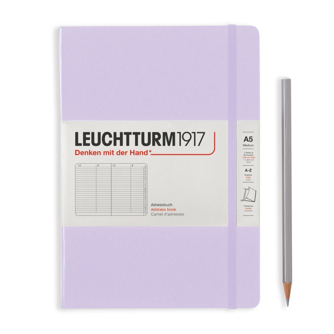 Leuchtturm1917 Adres Defteri, A5 (145 x 210 mm) - Leylak