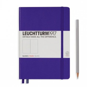 Leuchtturm1917 Not Defteri Orta Boy (A5), Sert Kapak, 249 Numaralandırılmış Sayfa, Menekşe - Düz