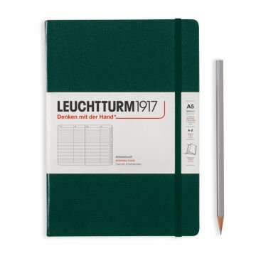 Leuchtturm1917 Adres Defteri, A5 (145 x 210 mm) - Orman Yeşili