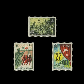 27 Mayıs Devrimi 1. Yılı (27 Mayıs 1961) - Türkiye Cumhuriyeti Pul Koleksiyonu