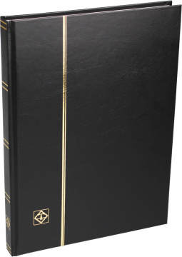 Leuchtturm Pul Defteri BASIC Beyaz Zemin, Sert Kapak, 16 Yaprak 32 Sayfa - Siyah - A4+
