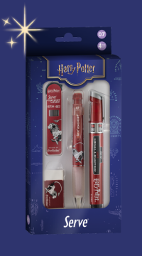 SERVE Deep Harry Potter 0.7 mm Versatil Kalem 4'lü Kırtasiye Seti - Gryffindor