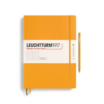 Leuchtturm1917 Master Klasik (A4+), 233 Sayfa Not Defteri, Gündoğumu Sarı - Noktalı