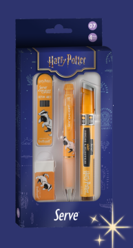 SERVE Deep Harry Potter 0.7 mm Versatil Kalem 4'lü Kırtasiye Seti - Hufflepuff