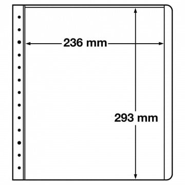 Leuchtturm LB Koleksiyon Sayfası, 13 Halkalı Klasörler için, LB SH - Düz Zemin (236 mm x 293 mm)